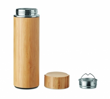 Logotrade liikelahjat mainoslahjat tuotekuva: Bambu termospullo 400 ml TAMPERE